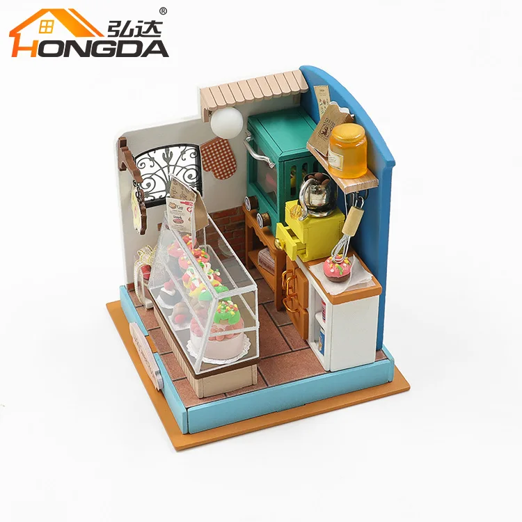 Hongda S2304 Lucky Sweet Room miniature dollhouse kit wooden diy doll house 3d handmade dollhouse kit for girls