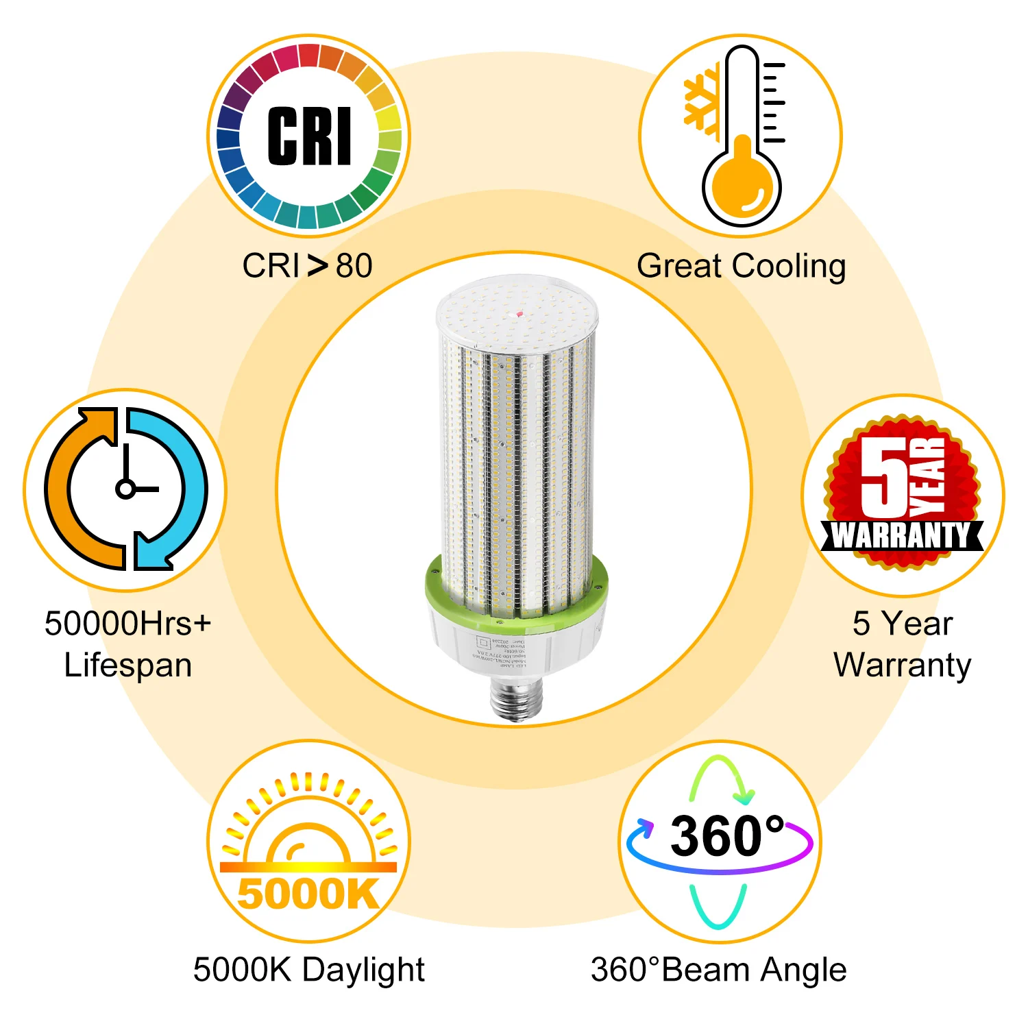 LED Corn Light Bulb Stock In USA E39 80W -250W Lamp Corn Bulb Fixture for Home Garage Warehouse Indoor LED Corn Bulbs