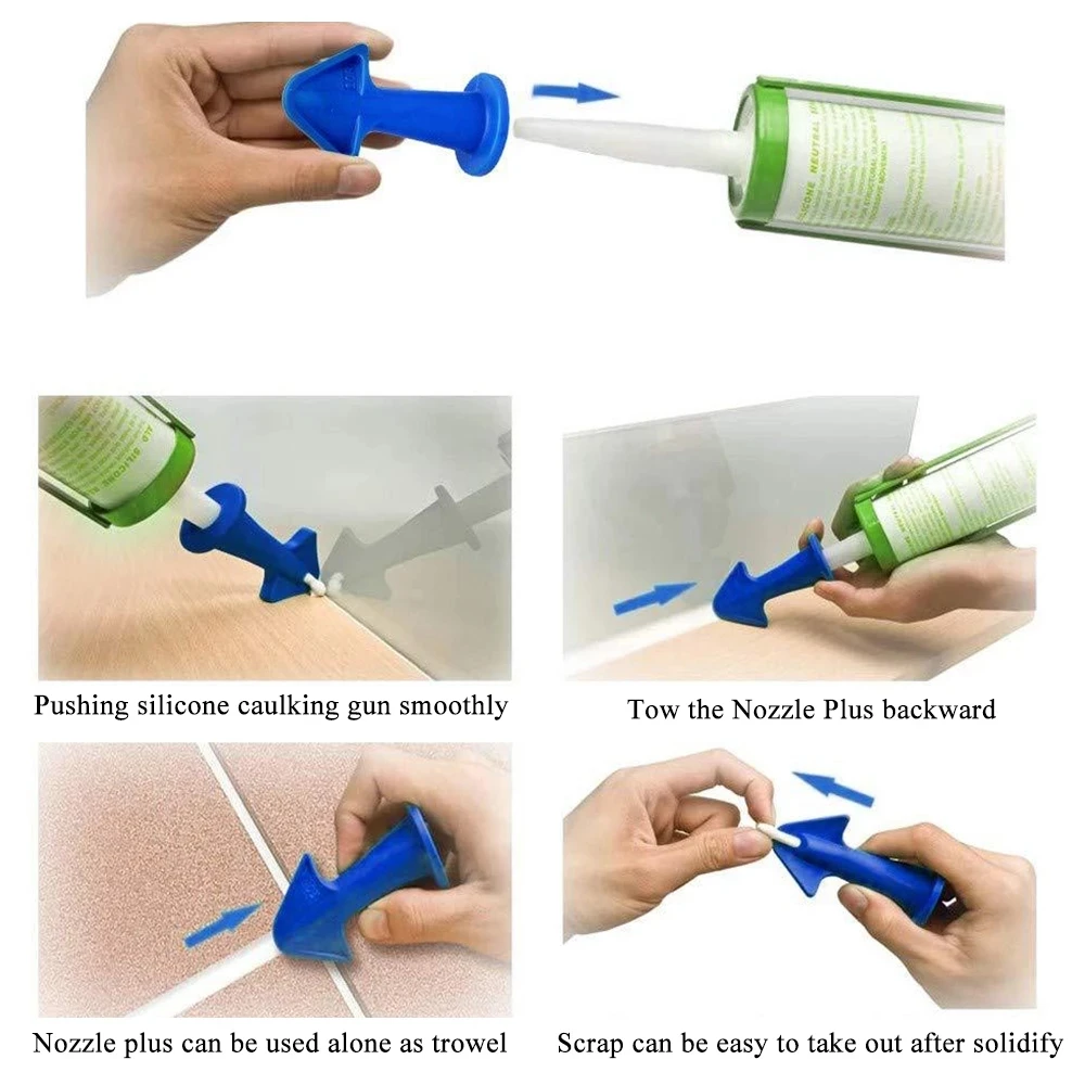 JNZ 3-in-1 Metal Tile Beauty Head Hook Knife Scraper Scraper Silicone Sealant Polishing Tool Kit