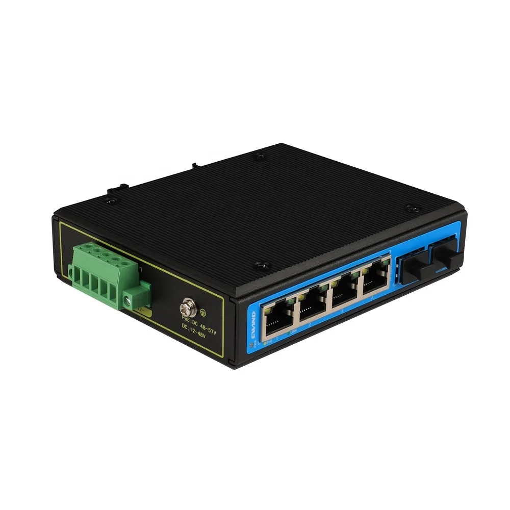 Ewind 1000M Unmanageable Fiber switch poe network for CCTV IP Camera With Uplink Gigabit SFP Port