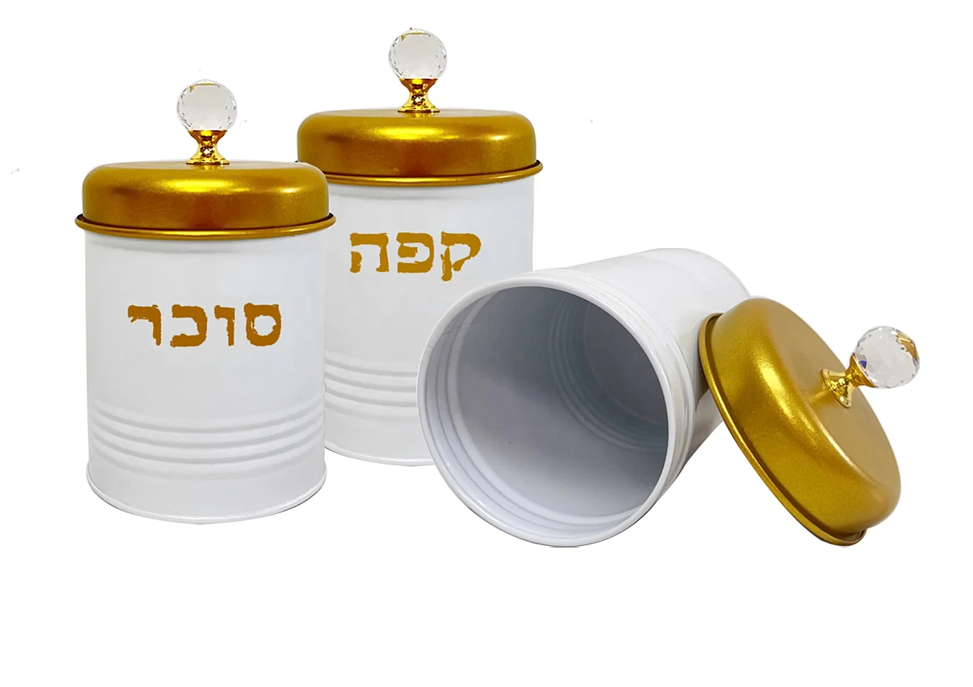 Israel Style Metal Bread box Food Storage Boxes & Bins Tea Coffee Sugar Canisters Sets For The Kitchen Steel Container Jars