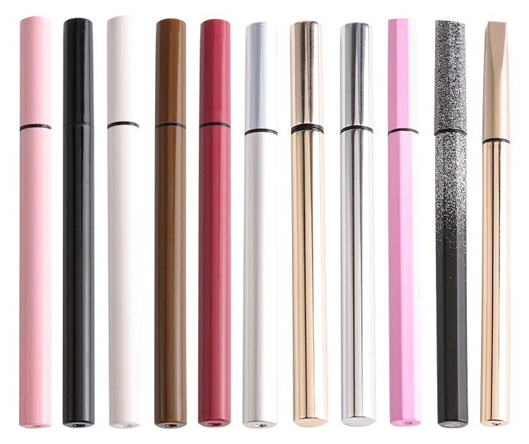 New Design 2 In 1 Private Label Custom Logo Colored Waterproof Glitter Liquid Black Lashglue Glue Pen Eyeliner For Makeup