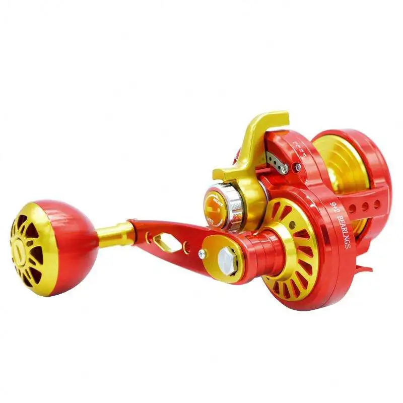 Top Quality Slow Saltwater Fishing Reel Metal Light Overhead Fishing Reels Trolling Fishing Slow Pitch Jigging Reel Saltwater