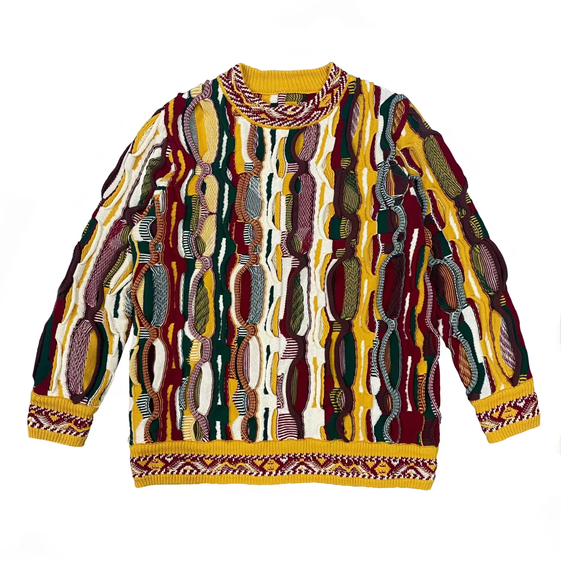 Factory Sale Various Christmas Sweater With Colorful Stripes And Intricate Patterns