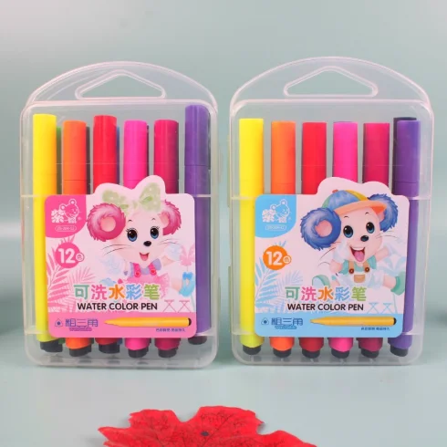 Треугольный стержень большой емкости акварельные Ручки Детский Сад Художественная живопись цветные ручки набор студентов может использовать акварельные ручки