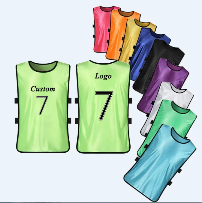 Wholesale custom logo sports wear Parent-child vest number training bibs for kids and adults