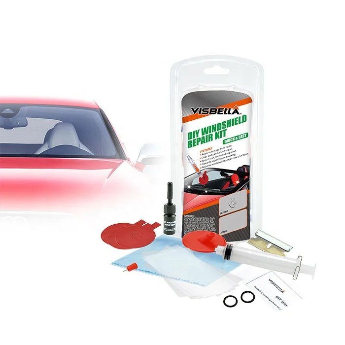 Visbella WQ0003CR1B Windshield Repair Kit for Car Glass Chips Cracks Bull Eyes