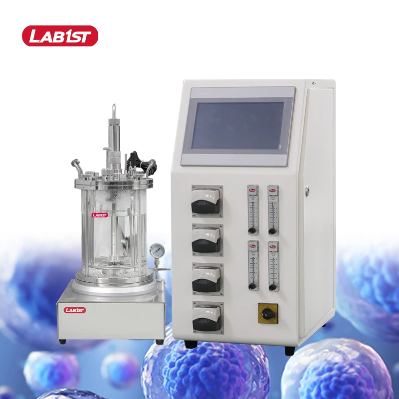 Cheap laboratory Lab Scale Small Glass 100ml 3l 5l 10l Benchtop Mini Continuous Plant Photo Cells Fermentor Bioreactor