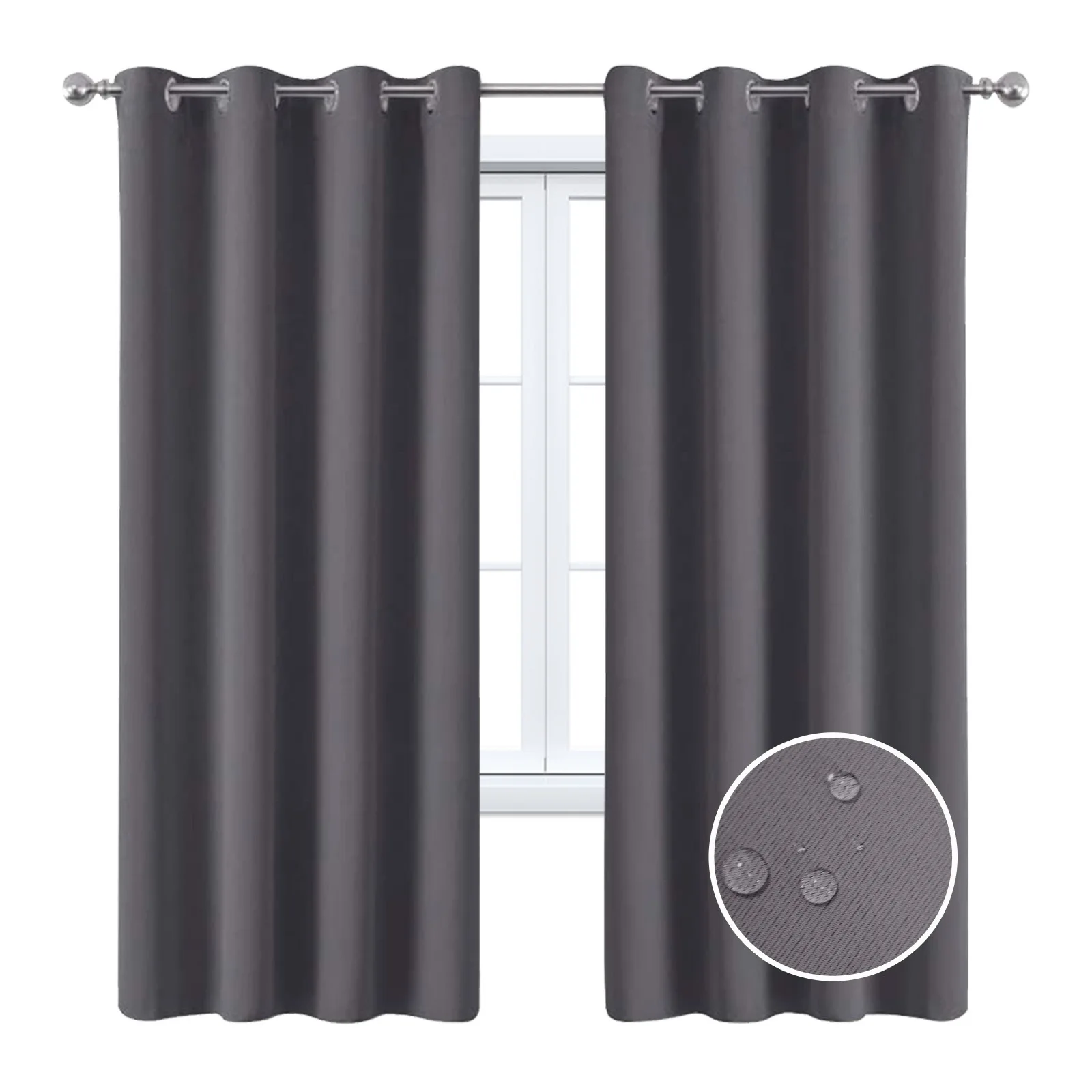 Hot Sale American Style Solid Outdoor Waterproof Sun-Proof Heat Insulation High Blackout Curtains For Patio Pavilion Gazebo