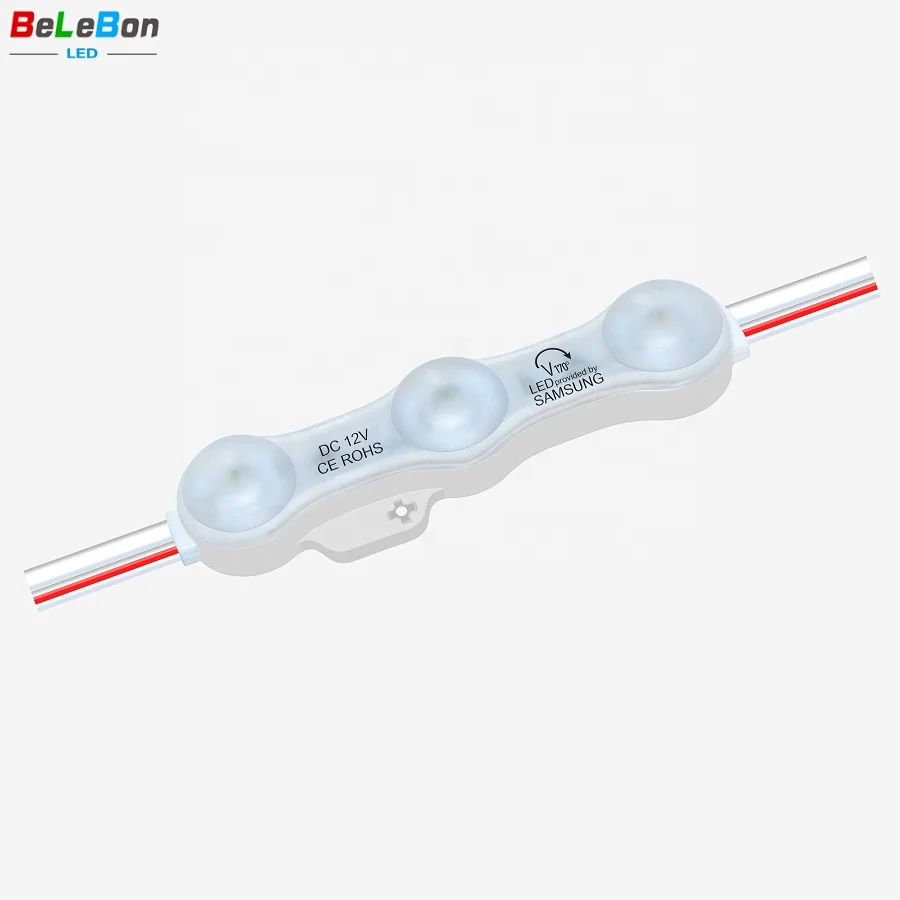 DC12V 3 leds chips IP67 waterproof 170 beam angle 5630 5730 1.2W samsung ultrasonic led modules light for advertising Light Box