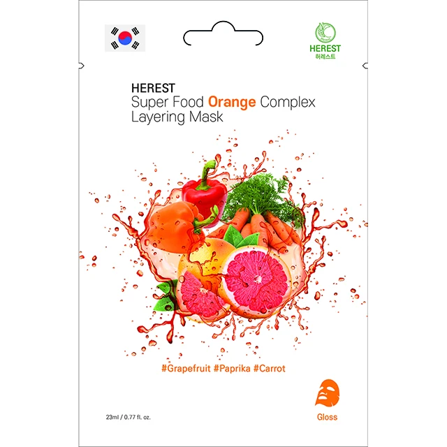 Top Quality Anti-Wrinkle Private Label Herest Super Food Layering Mask 8Types For Wholesale K-beauty Sheet mask pack Skincare