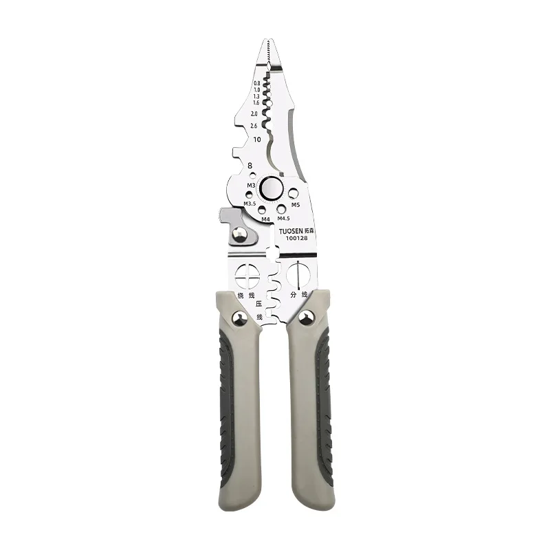 Multifunctional electrical industrial grade branching wire stripping wire pulling electrician specific wire stripping pliers