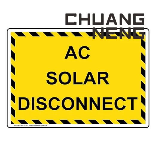 Danger Ac Disconnect Hazard Sign Hazard Labels Label Decal Sticker Switch label Vinyl PVC sticker for PV system solar warning