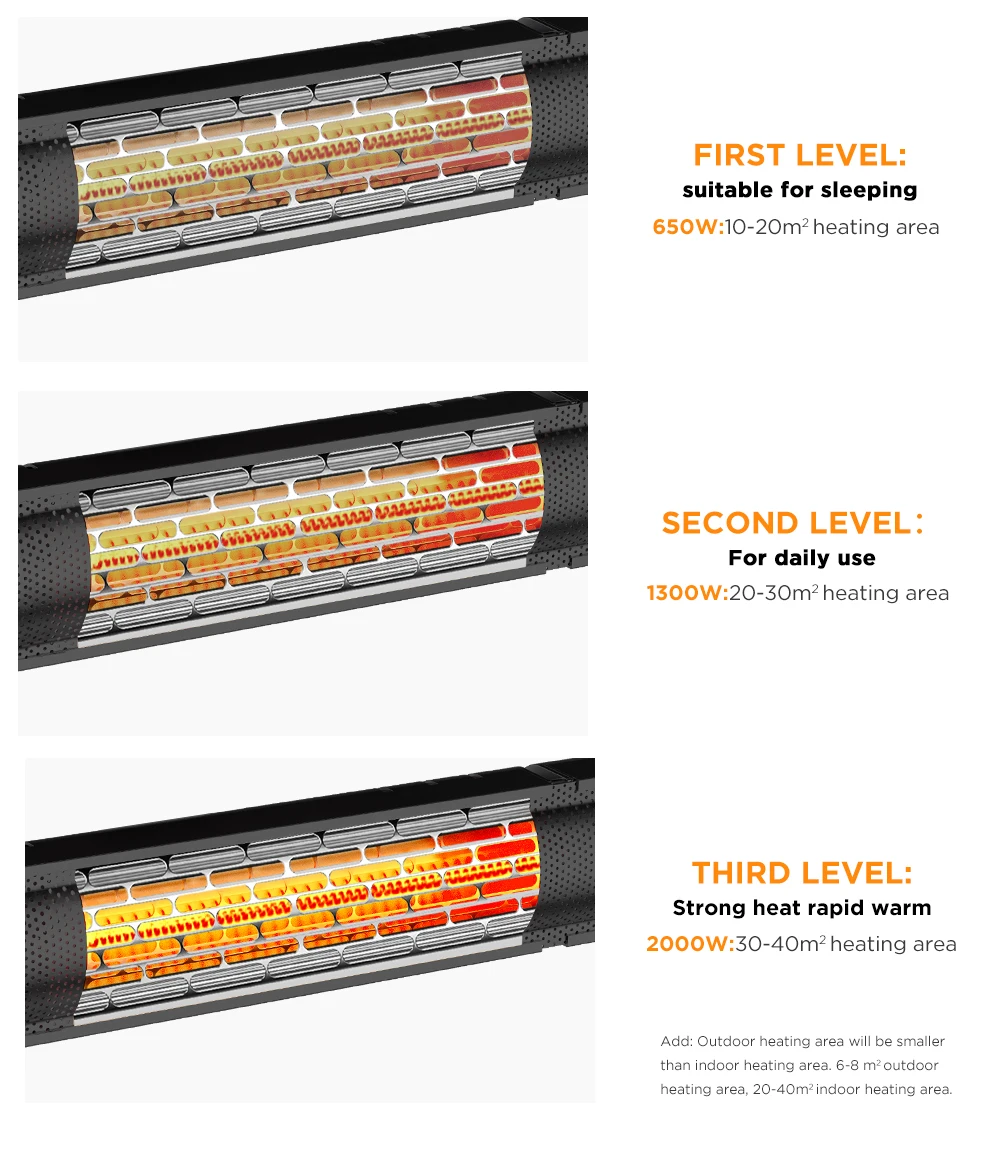 Indoor Electric Room Heater Infrared Outdoor halogen patio heater