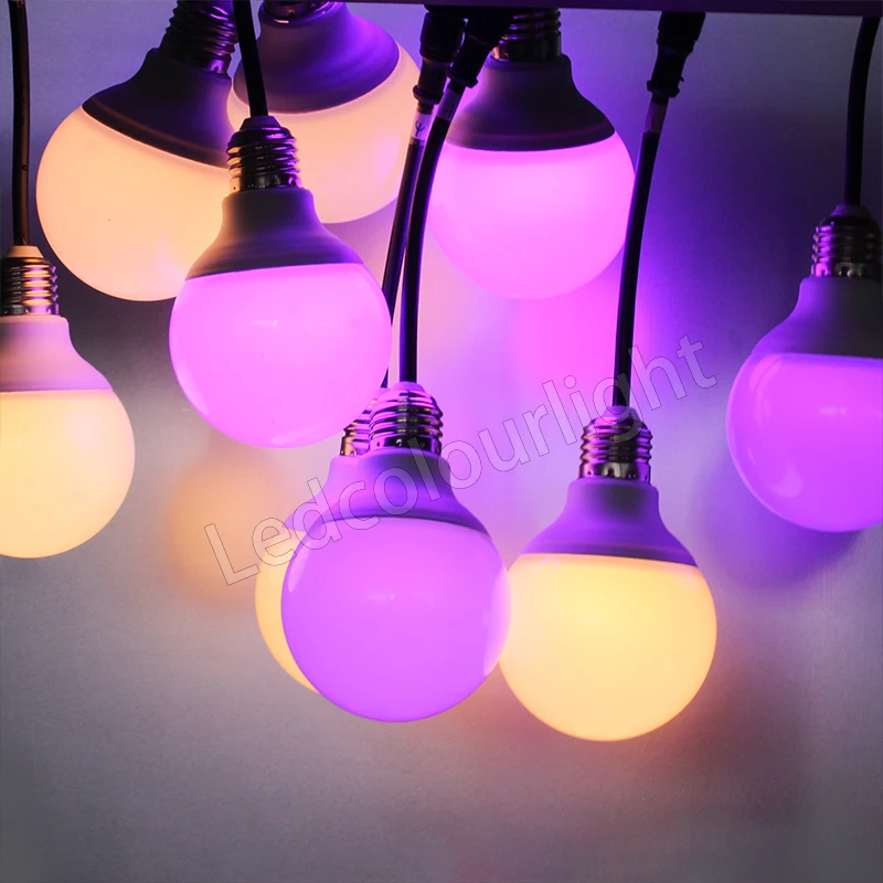 Indoor and outdoor Christmas color changing DMX RGB LED bulb light