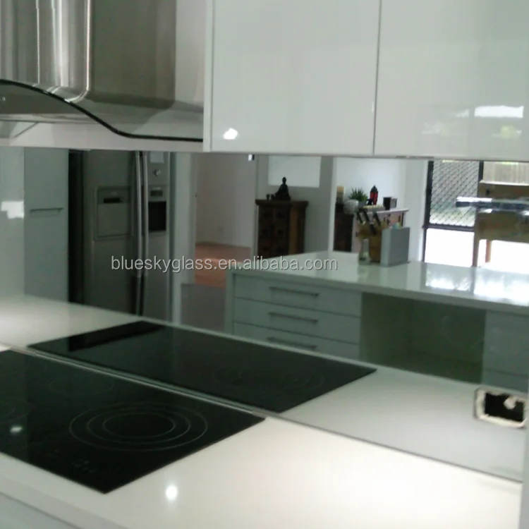 6mm grey mirror glass splashback