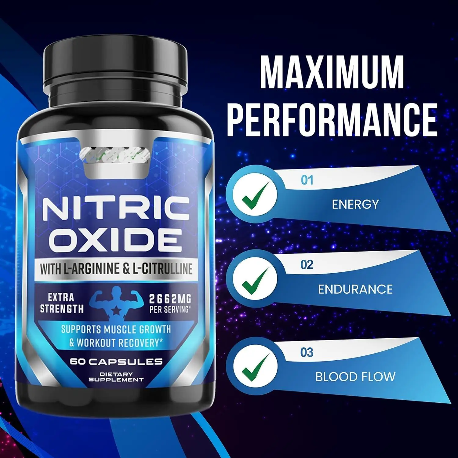 OEM/ODM Nitric Oxide Capsules Humaan Superbeets Heart Chews for Adults