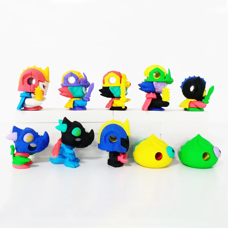 Fancy assemble figures 3D cartoon rubber