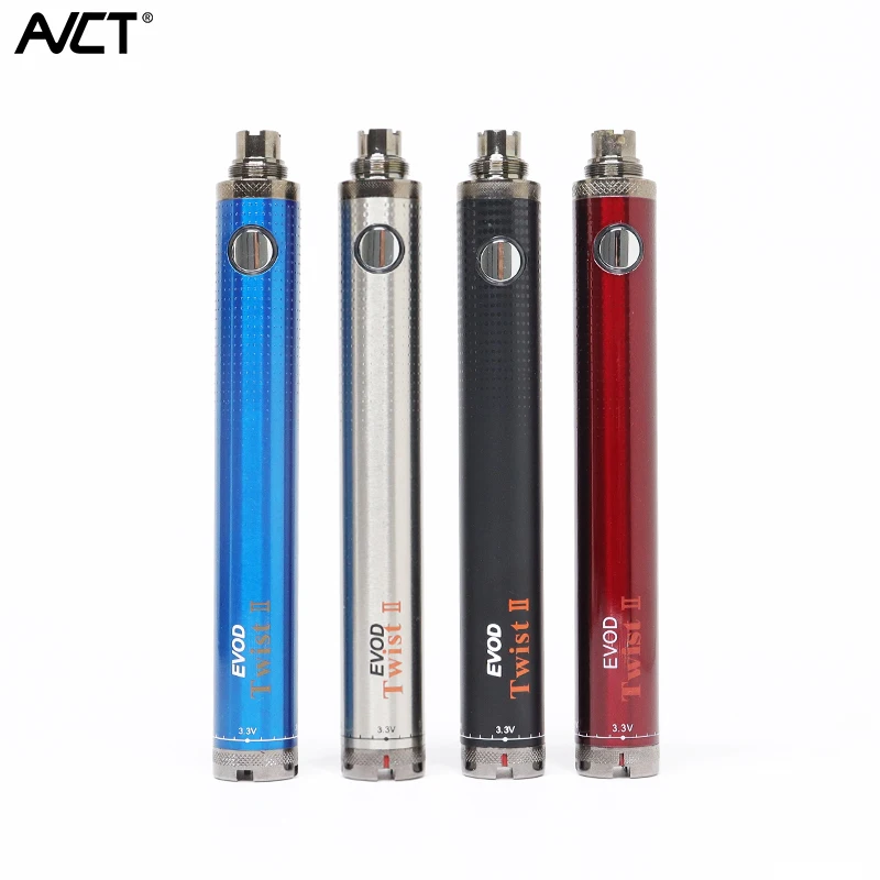 2021 hot Seller 510 CBD 1600mah Battery Adjust Voltage EVOD Twist II Cartridge Battery