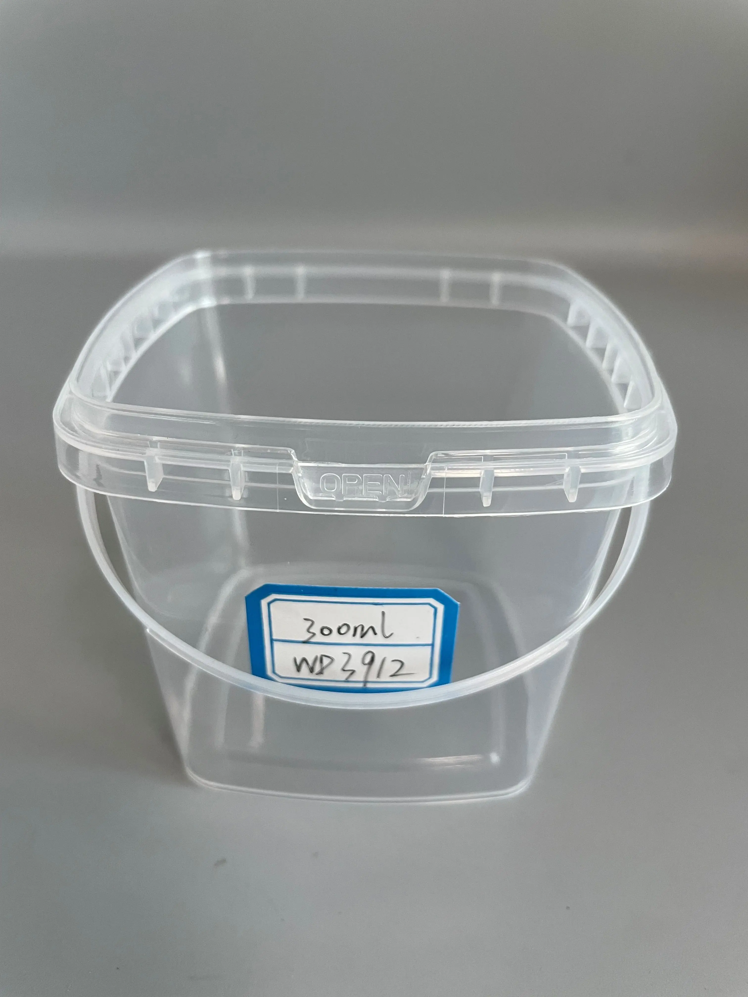 High Quality Price 300ML PP Material Drop Resistant Transparent Square Barrel