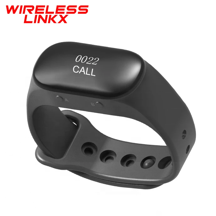 WirelessLinkx Wireless Bracelet Receiver Wireless Paging Calling System Waterproof Restaurant Waiter Nurse Wrist Watch Pager