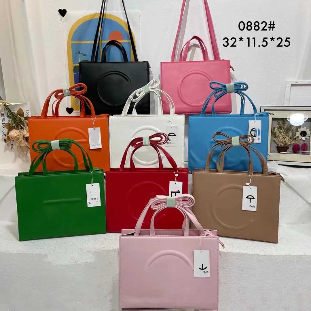 Crossbody Mini Telfar Bag Solid Color Pu Leather Square Tote Handbags Famous Brand Women Telfar Luxury Bag