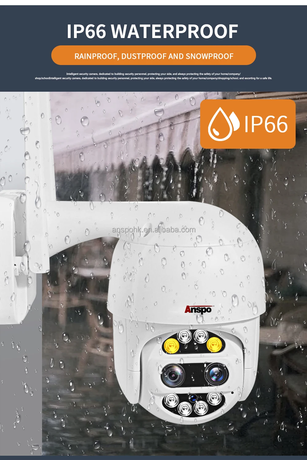 Dual-Lens Speed Dome  Wifi Camera Outdoor Auto Tracking  Security IP Camera 4X Zoom CCTV Camera surveillance