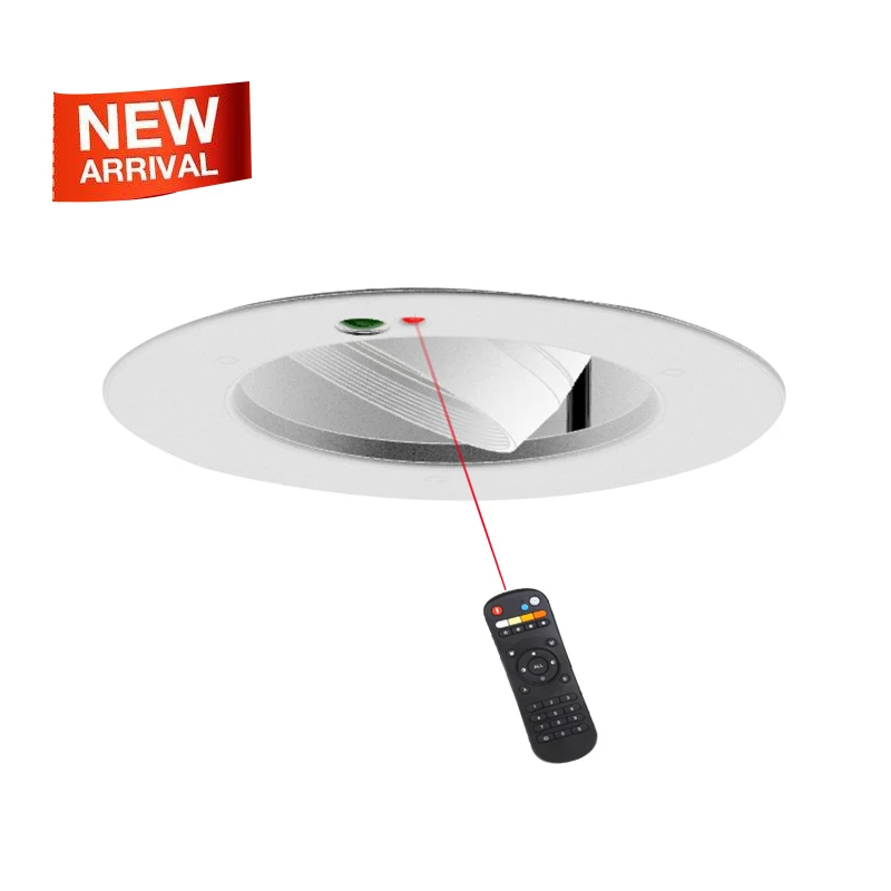 New 360deg rotation color temperature adjustable UGR 19 led downlight with 180mm cut out for banqueting rooms healthy clubs