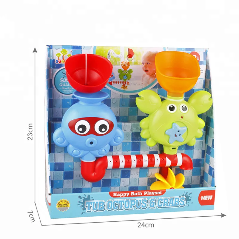 HS Bath Toys Cute Octopus and Crab Style Baby Shower Toys For Kids