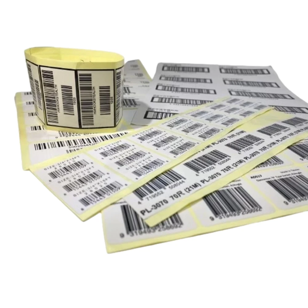 Custom Barcode Label Variable Data Printing Serial Number Barcode Label Adhesive Sticker