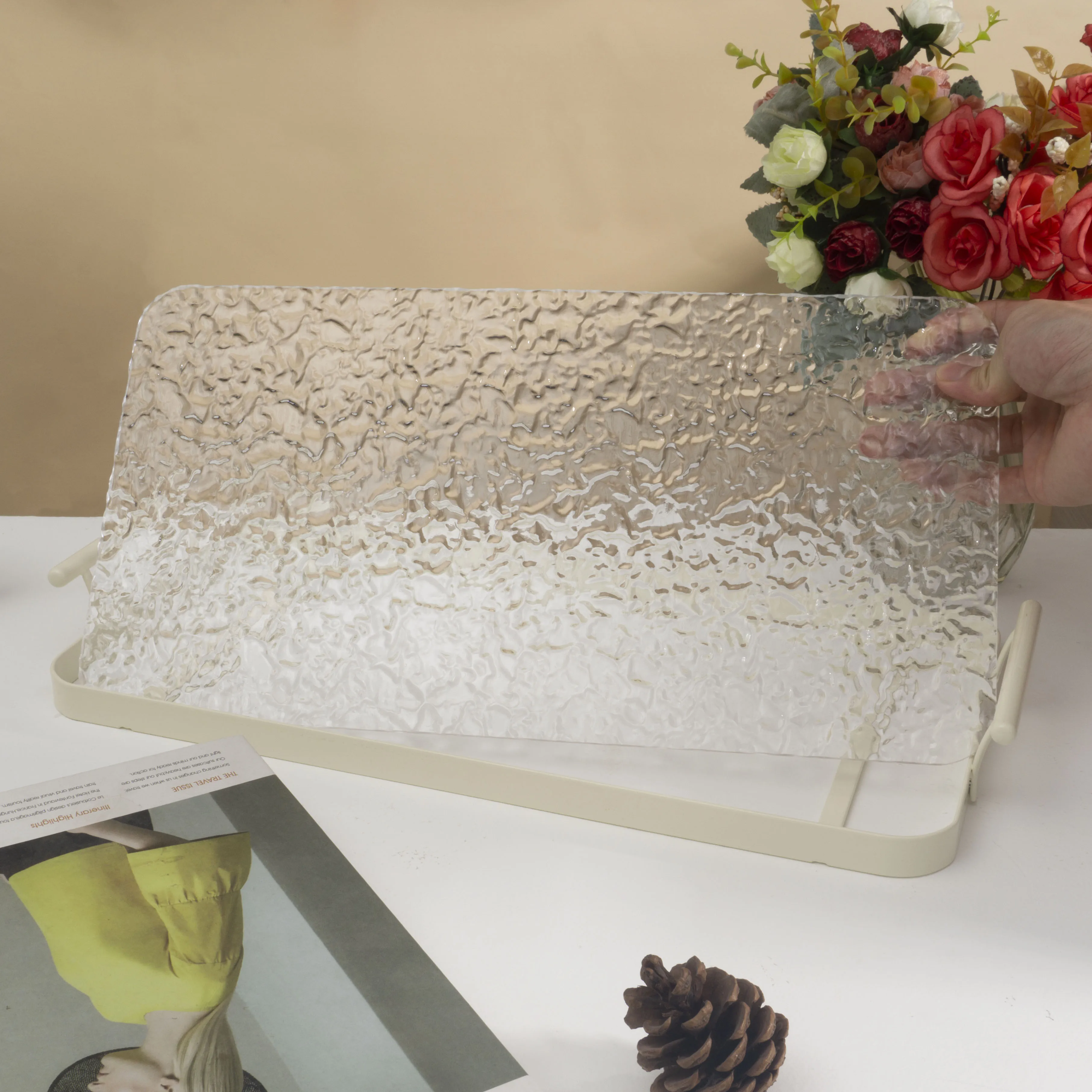 Nordic home living room corrugated ceramic tea set water set light luxury simple creative cold kettle water cup teapot tea cup