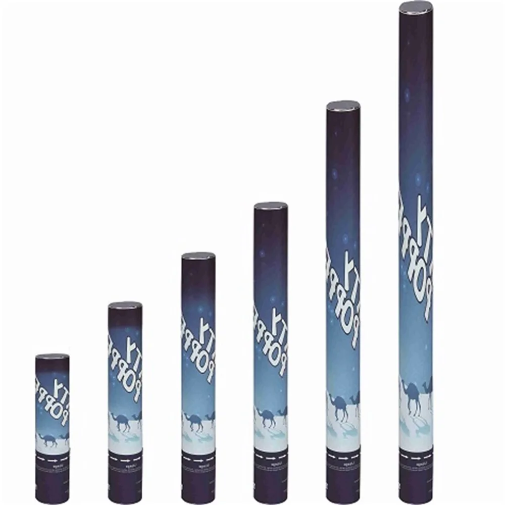 New Compressed Air streamers biodegradable long-cylinder disposable Party Popper Factory Wholesale Confetti Cannon Pegasus