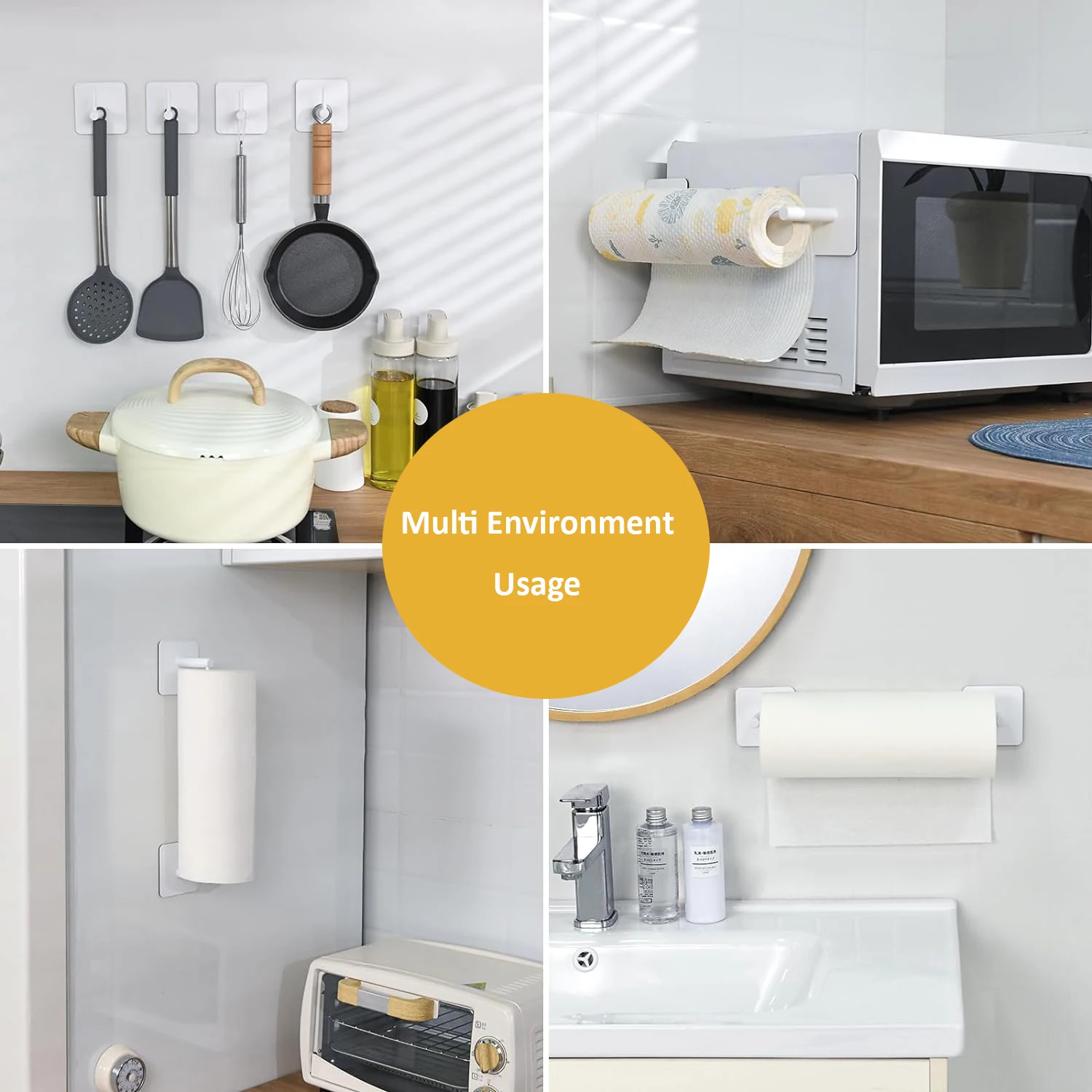 Tissue Holder Toolbox Kitchen Holder Refrigerator Magnet Spice Organization Fridge Paper Magnetic Towel Bar