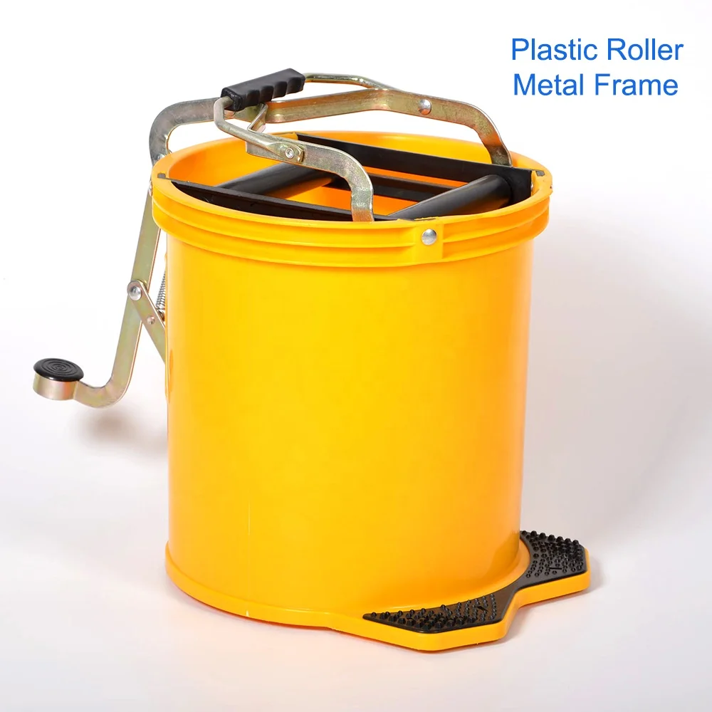 16 Liters  Blue Plastic Wringer Mop Bucket squeeze bucket