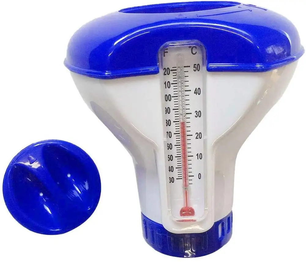 BONNY Floating Pool Chemical Chlorine Dispenser  With Built-In Thermometer