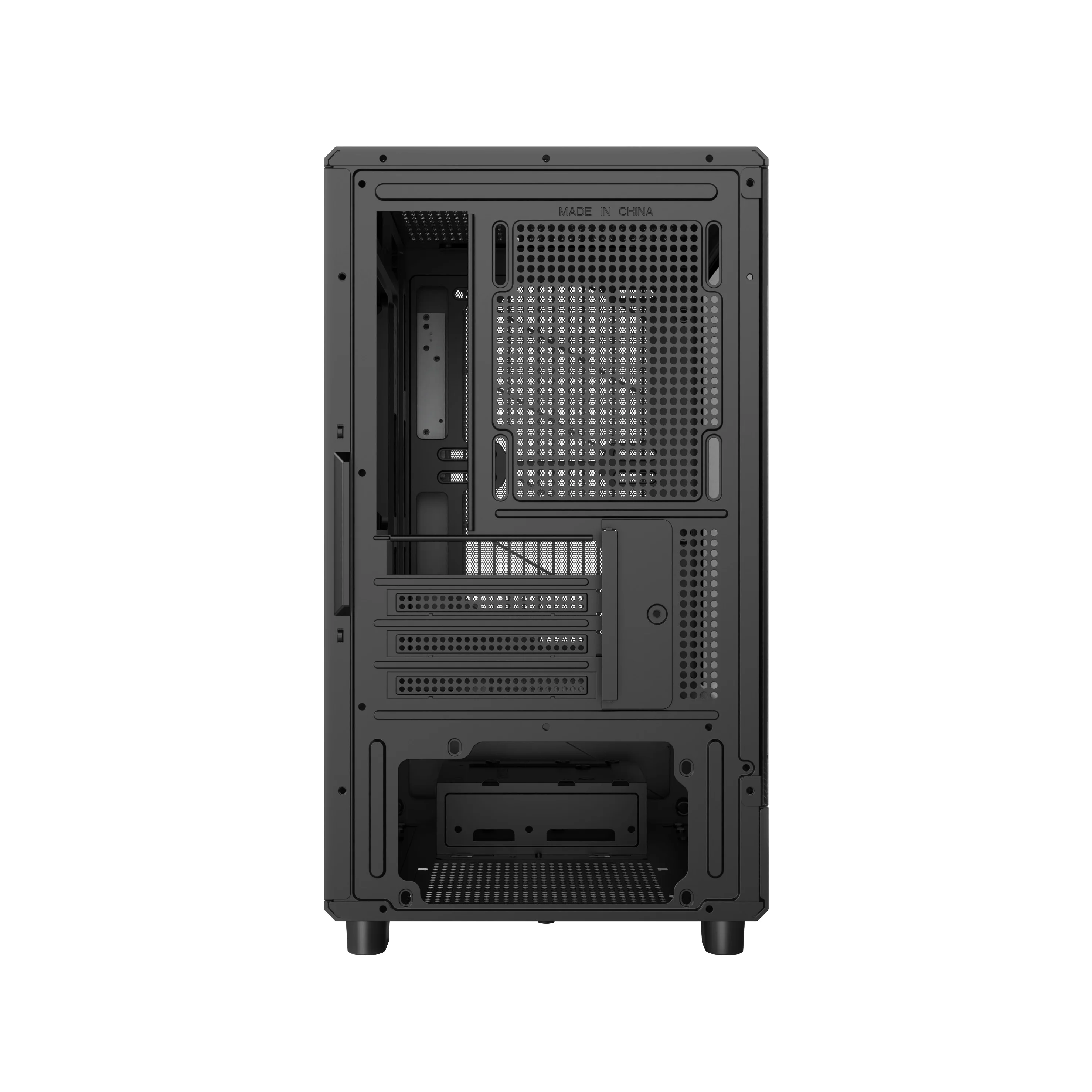 Ruix Meteor black color gaming computer case high quality sea view micro-ATX gaming case for pc computer