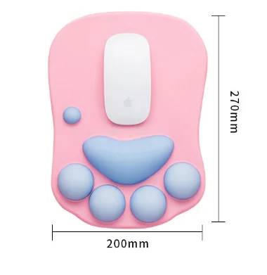 Профессиональный 3D коврик для мыши SJ220820 с логотипом на заказ кошачьи лапы резиновый запястья силиконовым принтом настольной