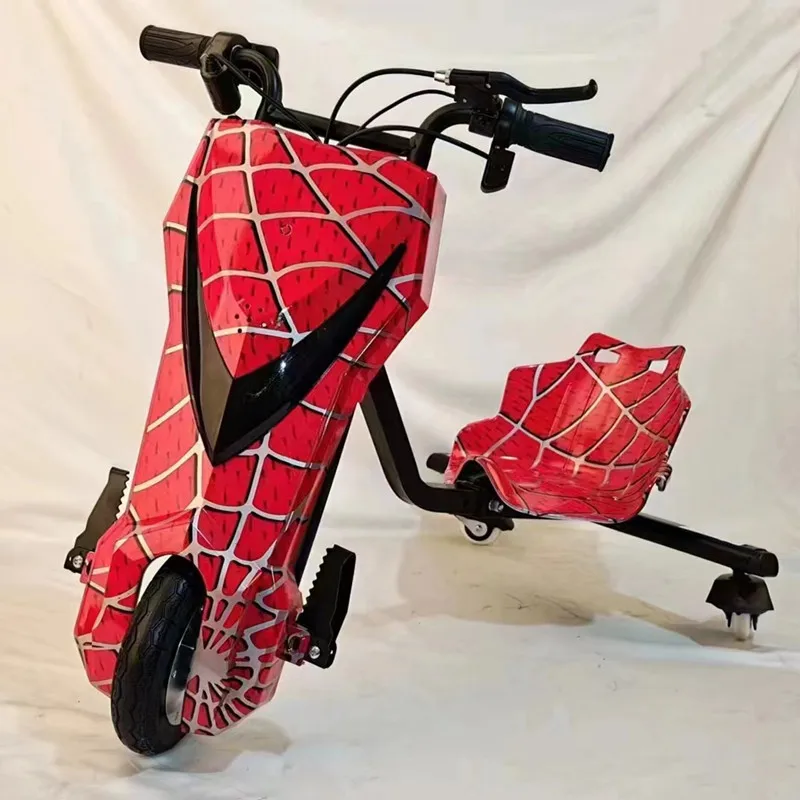 New 300W rental version with timer electric drift tricycle full fat tire lying flat children adult 360 degree drift tricycle