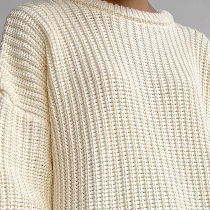 New fashion womens plus size casual elegant long sleeve plus size vintage cashmere sweater