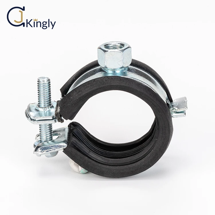 High quality EPDM rubber insert drainage tubes clamp pipe clamps with nut