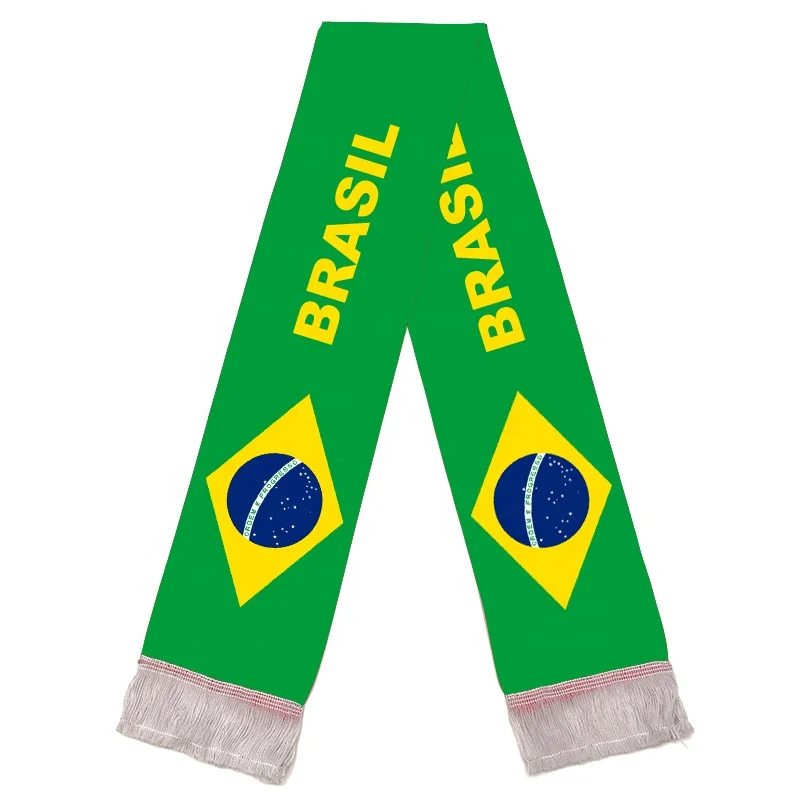 NUOXIN Wholesale Custom Print Poland Country Flag Football Fan Scarf for 2022 Football Match