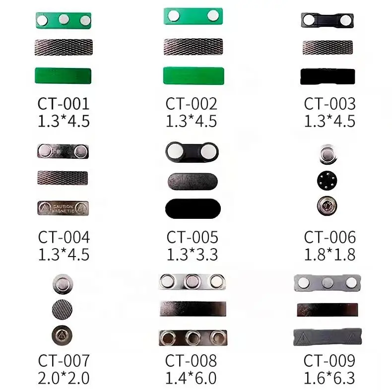 Adhesive Reusable Office plastic reusable neodymium Round Magnet Magnetic Id Name Tag Badge Magnet Clips Holder for name tags
