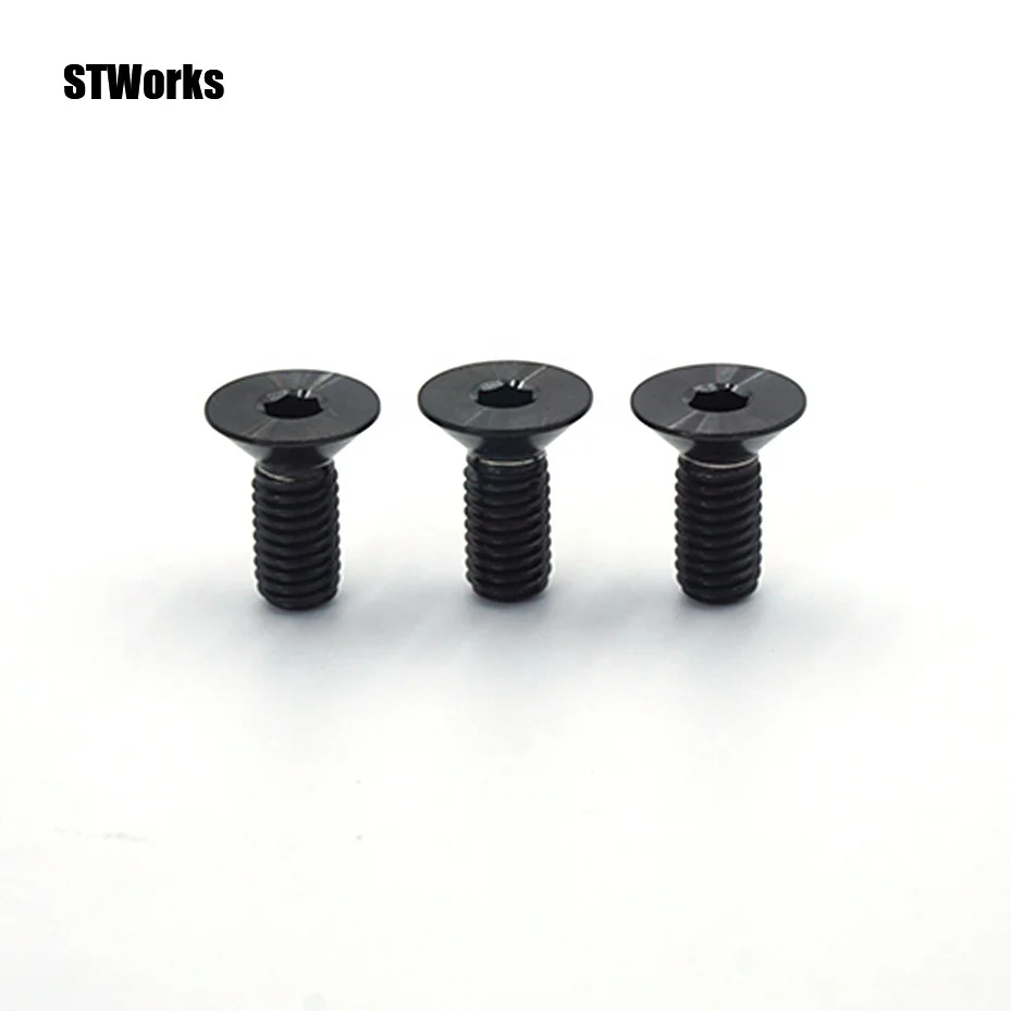 Customized DIN 7991 Titanium gr5 Black Hexagon Socket Countersunk Head Cap Screws bolts
