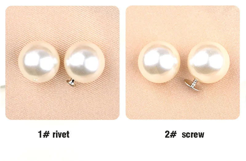 High quality brass nail white plastic bead garment shoe rivets
