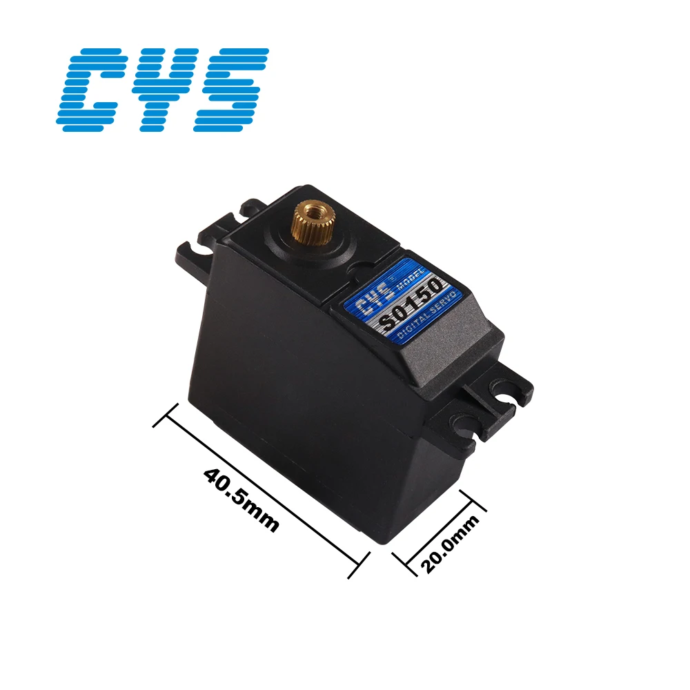 CYS-S0150D цифровой серводвигатель для 1/10 радиоуправляемых автомобилей водонепроницаемый железный сердечник металлический редуктор 56 г 15 кг см Крутящий момент стандартного размера Квадрокоптеры
