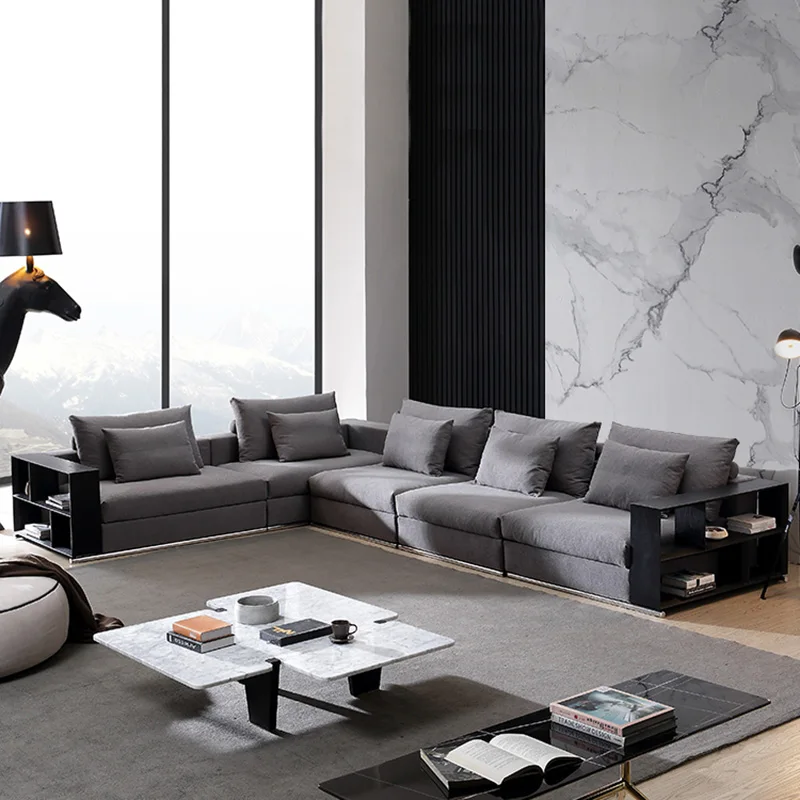 High quality sofas set furniture for home luxury modular large sectional corner couch living room leather 7 seater sofa design