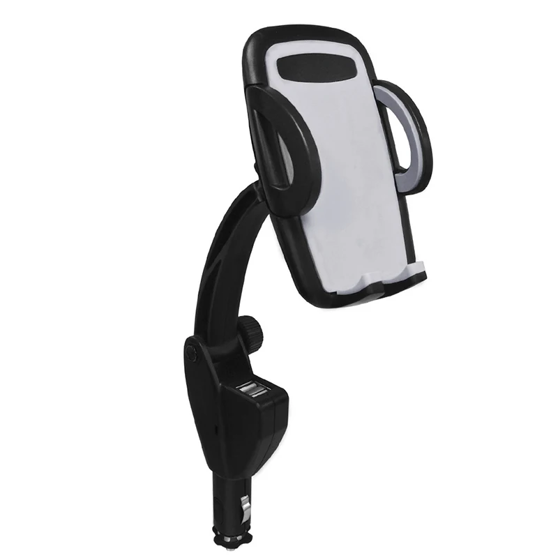 
Car 2in1 Dual USB Charger Holder Mount Cigarette Lighter Chargers For Cell Phone 