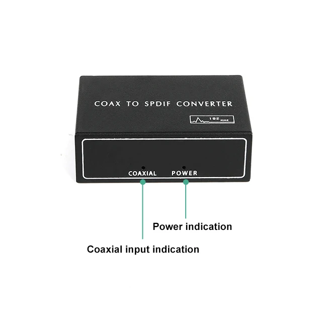 Free sample China Supplier Factory 1 Port Coaxial To Optic Fiber Signal Audio Video Optical Spdif Digital To Analog Converter