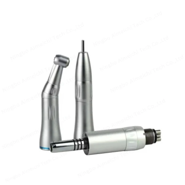 Inner Water Spray Low Speed Handpiece Kit 3 in 1 with Push Button 4 holes or 2 holes Dental Slow turbine set Internal water
