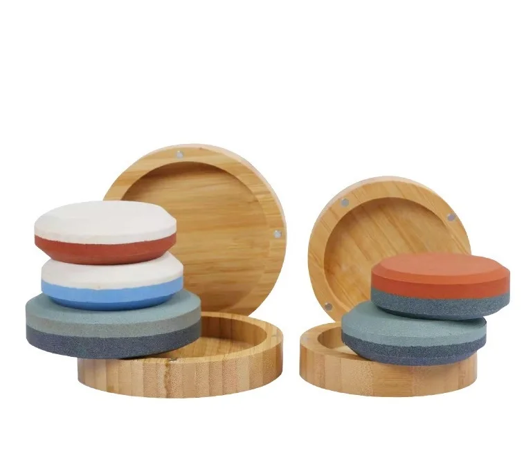 PEX Round Knife Sharpening Stone Whetstone Double Sided